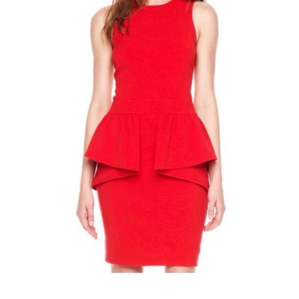 Michael Kors Vibrant Red Peplum Dress